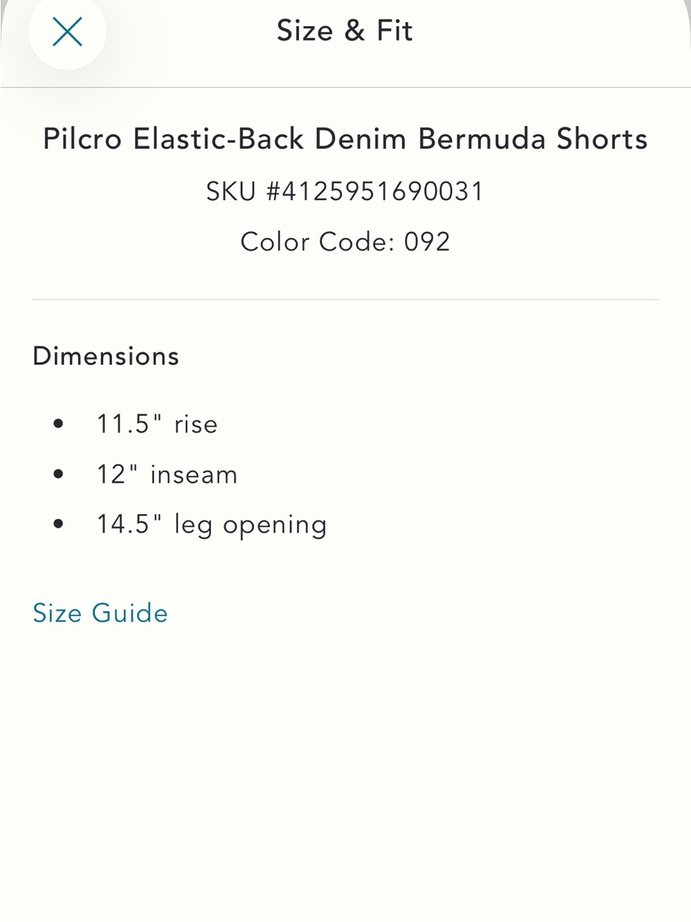 NWT Anthropologie Pilcro Light Blue Elastic-Back Denim Bermuda Shorts - Picture 5 of 7